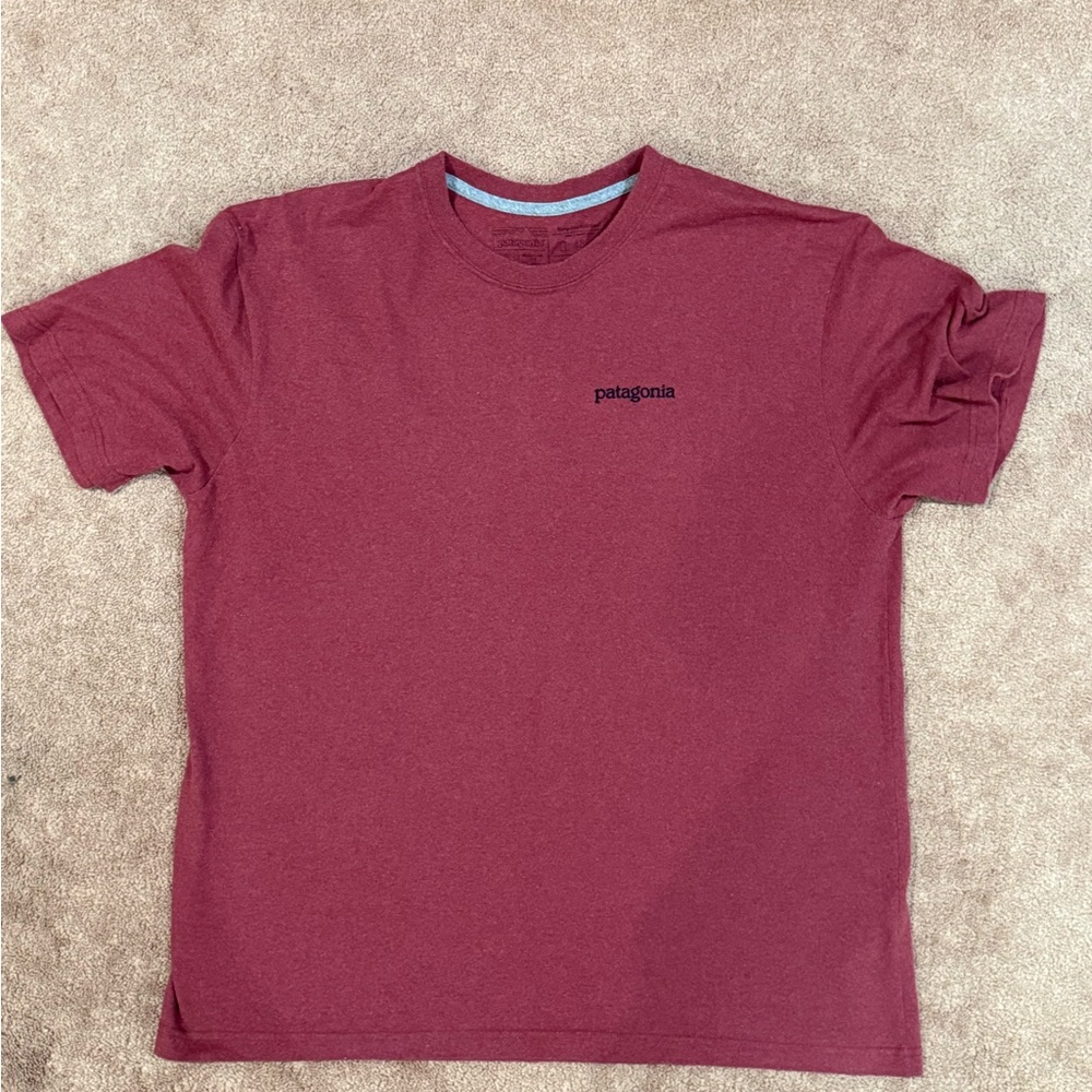 Used Mens Patagonia Burgandy T Shirt